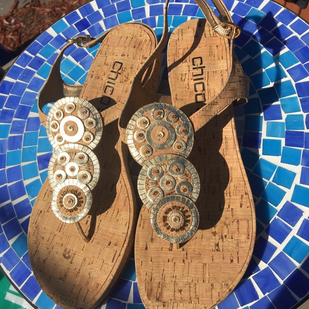 Chico’s cork sandal NWOT